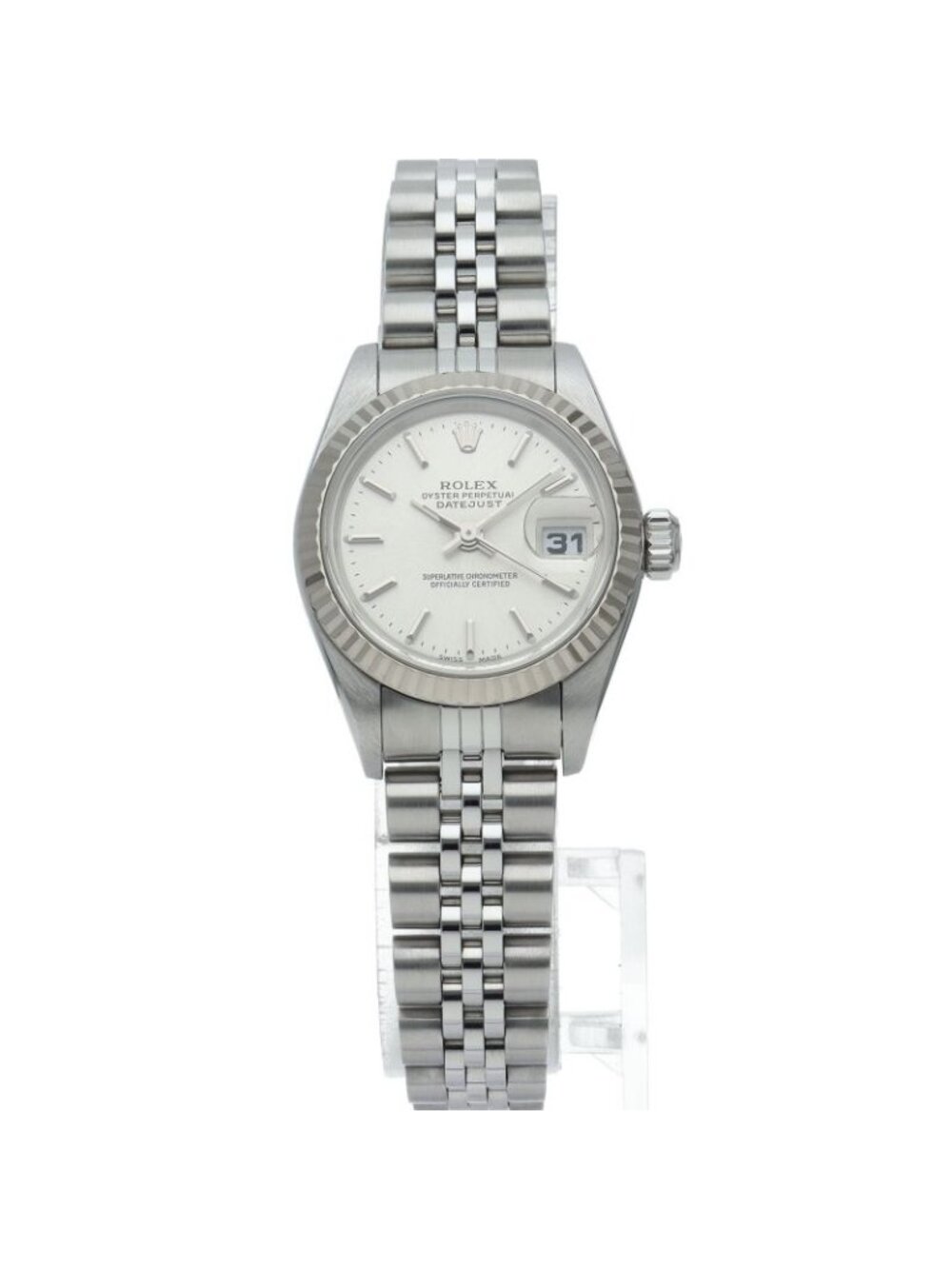Rolex Datejust Watch 18k White Gold SS Silver - Picture 2 of 7